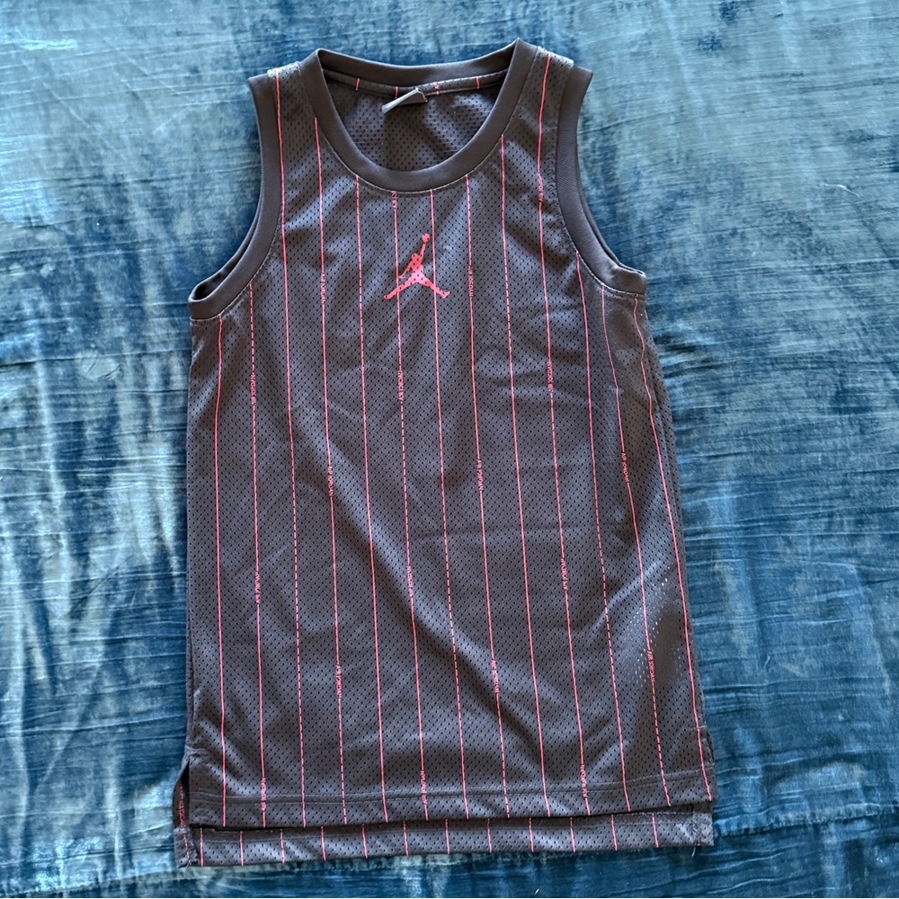 Air Jordan Black and Red Basketball Jersey
